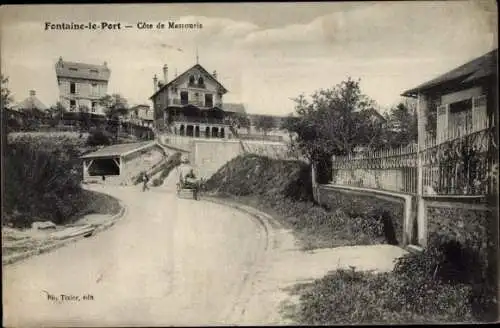 Ak Fontaine le Port Seine et Marne, Cote de Massouris