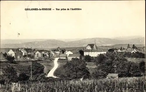 Ak Coulanges la Vineuse Yonne, Vue prise de l'Ardilliere