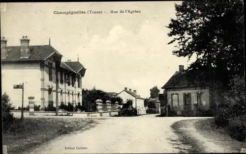 Ak Champignelles Yonne, Rue de l'Agreau