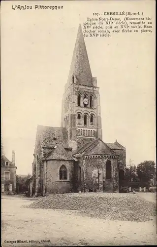 Ak Chemillé Maine et Loire, Eglise Notre Dame
