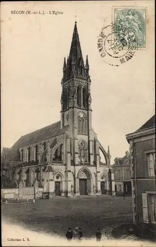Ak Bécon Maine et Loire, L'Eglise