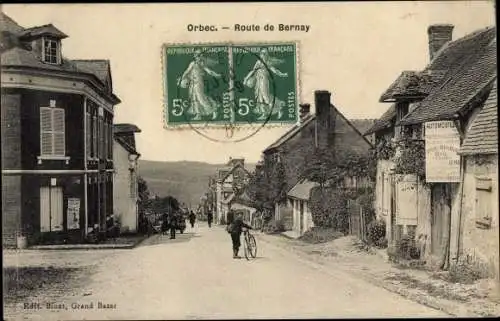 Ak Orbec Calvados, Route de Bernay