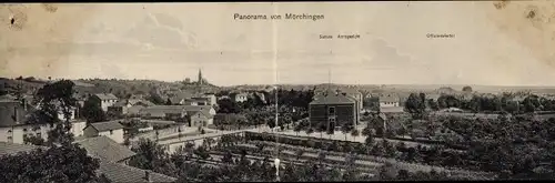 Klapp Ak Morhange Mörchingen Lothringen Moselle, Panorama der Stadt