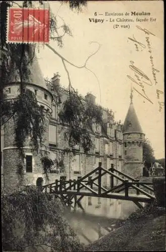 Ak Vigny Val d’Oise, Le Chateau, facade Est