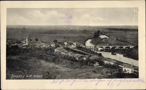 Ak Sassey sur Meuse Lothringen Meuse, Gesamtansicht