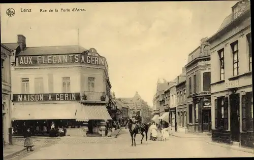 Ak Lens Pas de Calais, Rue de la Porte d'Arras, Maison A. Gerin