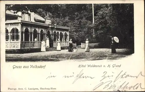 Ak Hamburg Wandsbek Volksdorf, Hotel Waldesruh, H. Grund