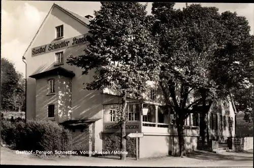 Ak Völlinghausen Möhnesee im Kreis Soest Nordrhein Westfalen, Gasthof Pension Schnettler, H.Baukhorn