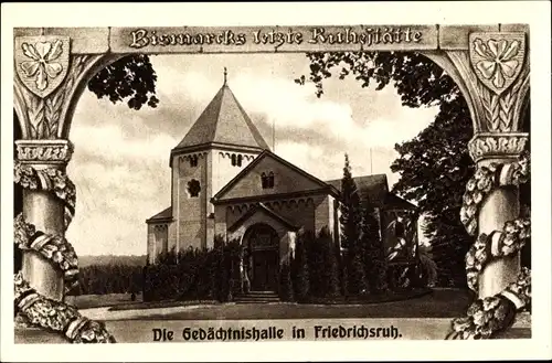 Passepartout Ak Friedrichsruh Aumühle Schleswig Holstein, Bismarck Gedächtnishalle