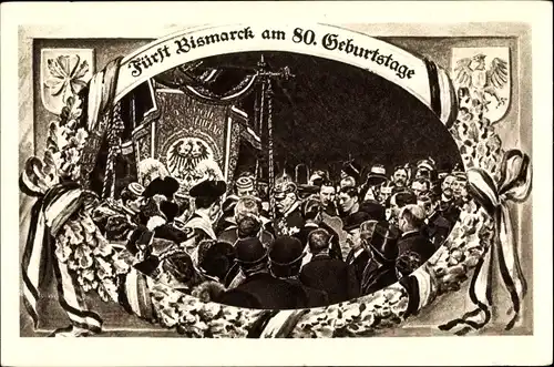 Ak Otto von Bismarck, Herzog zu Lauenburg, Bundeskanzler, 80. Geburtstag