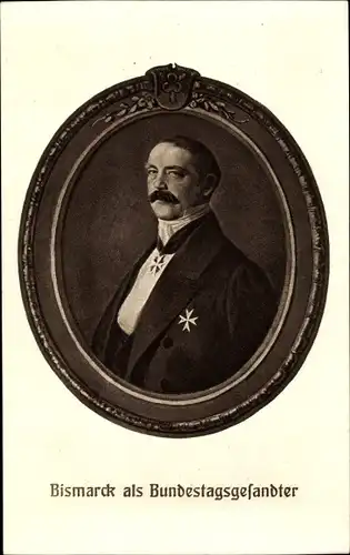 Ak Fürst Otto von Bismarck, Portrait als Bundestagsgesandter