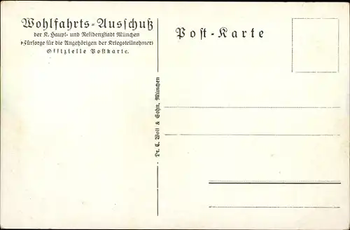 Gedicht Ak Eine Boarische bei Metz, Schlachtszene, I. WK