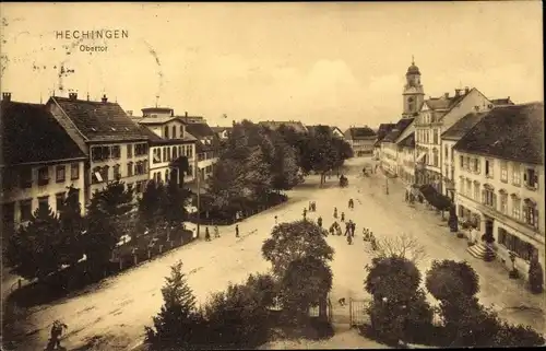 Ak Hechingen in Baden Württemberg, Partie am Obertor