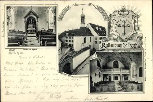 Ak Rottenburg am Neckar, Priesterseminar, Kapelle, Innenansicht