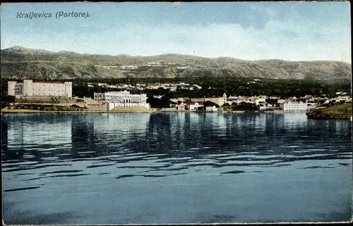 Ak Kraljevica Porto Ré Kroatien, Blick auf den Ort