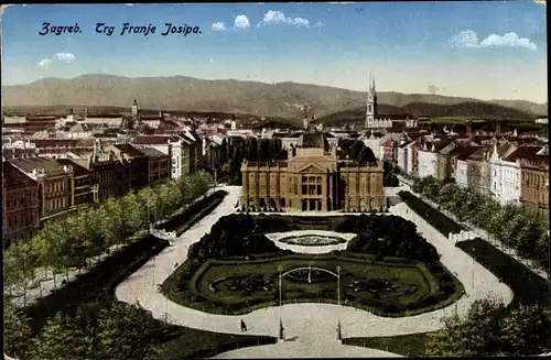 Ak Zagreb Kroatien, Trg Franje Josipa