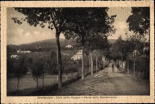 Ak Sansepolcro Toskana, Viale della Piaggia e Parco della Rimembranza