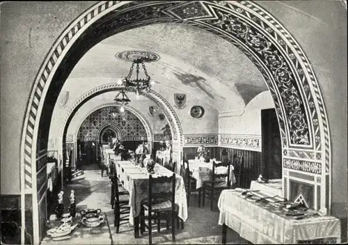 Ak Arezzo Toscana, Ristorante Buca di S. Francesco, Via S. Francesco, Innenansicht