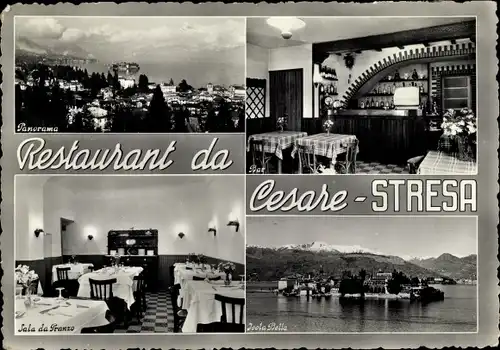 Ak Stresa Piemonte Italien, Restaurant da Cesare, Via Mazzani, Isola Bella