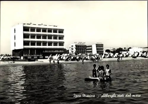 Ak Igea Marina Emilia Romagna, Alberghi visti dal mare, Hotel, Strandpartie