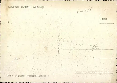 Ak Abetone Toskana, Chiesa, Winteransicht