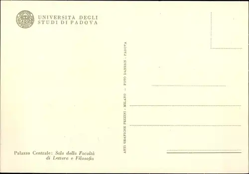 Ak Padova Padua Veneto, Palazzo Centrale, Facolta di Lettere, Universita degli Studi di Padova