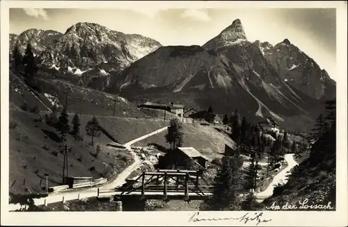 Ak Tirol, An der Loisach, Blick auf Tajakopf und Sonnenspitze