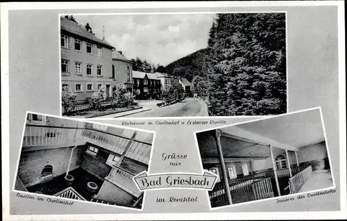 Ak Bad Griesbach im Schwarzwald, Kurhäuser, Quellenhof, Erzberger Kapelle