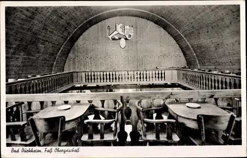 Ak Bad Dürkheim am Pfälzerwald, Weinschänke Dürkheimer Fass, Inh. Fritz Keller, Obergeschoss