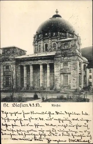Ak Sankt Blasien im Schwarzwald, Kirche