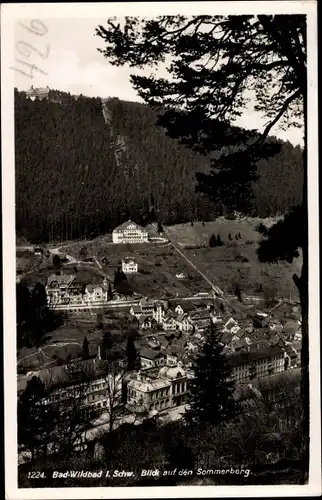 Ak Bad Wildbad im Schwarzwald, Blick auf den Sommerberg