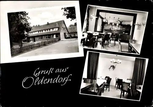 Ak Oldendorf Südheide, Gasthaus zur Alten Kastanie, Inh. Siegfried Hakelberg