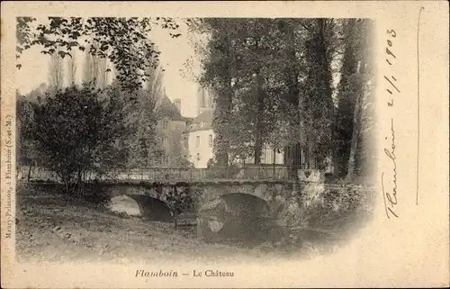 Ak Flamboin Seine et Marne, Le Chateau
