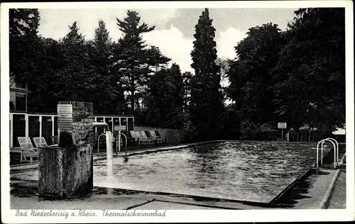 Ak Niederbreisig Bad Breisig am Rhein, Thermalschwimmbad