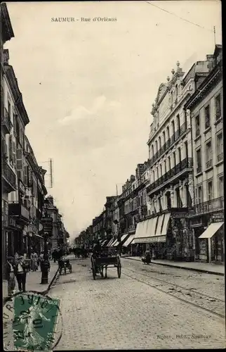 Ak Saumur Maine et Loire, Rue d'Orleans