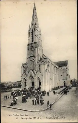 Ak Beaupréau Maine et Loire, Eglise Saint Martin