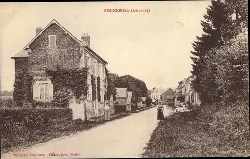 Ak Bonnebosq Calvados, Une Rue