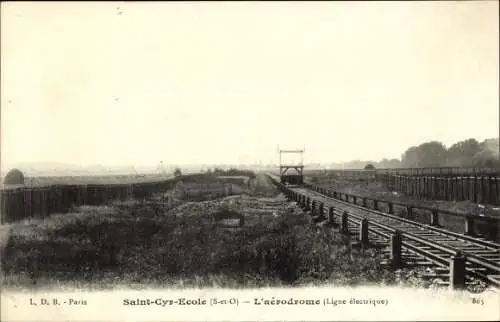 Ak Saint Cyr l'Ecole Yvelines, L'aerodrome, Ligne electrique