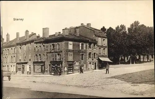 Ak Stenay Lothringen Meuse, Straßenpartie, Papeterie Libraire