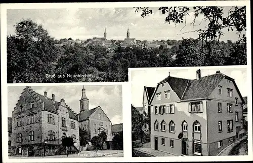 Ak Neunkirchen in Baden, Gasthaus Zum Adler, Inh. Stähle, Rathaus