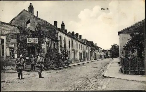 Ak Boult Haute Saône, Straßenpartie, deutsche Soldaten