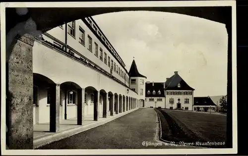 Ak Esslingen am Neckar, Partie am Krankenhaus