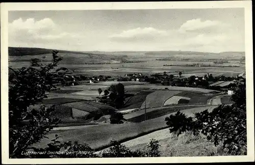 Ak Deckbergen Rinteln an der Weser, Landschaft, Fernblick zum Ort