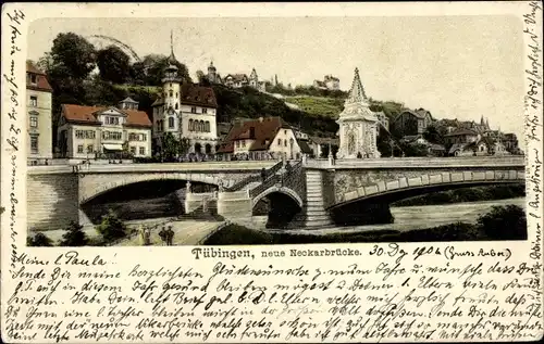 Ak Tübingen am Neckar, Neue Neckarbrücke