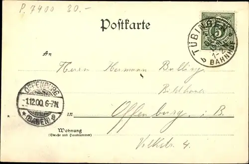 Ak Tübingen am Neckar, Schlosstor