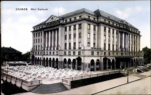 Ak Zagreb Kroatien, Hotel Esplanade