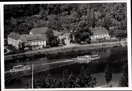 Ak Heidelberg am Neckar, Park Hotel Haarlass, Dampfer, Talblick