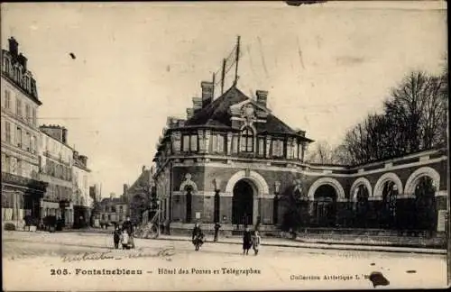 Ak Fontainebleau Seine et Marne, Hotel des Postes et Telegraphes