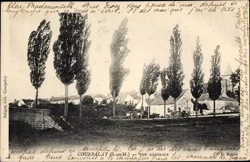 Ak Courpalay Seine et Marne, Vue Générale