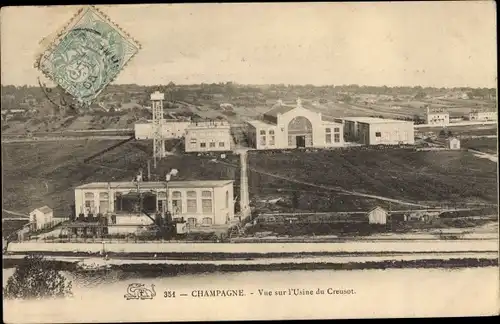 Ak Champagne sur Seine Seine et Marne, L'Usine du Creusot